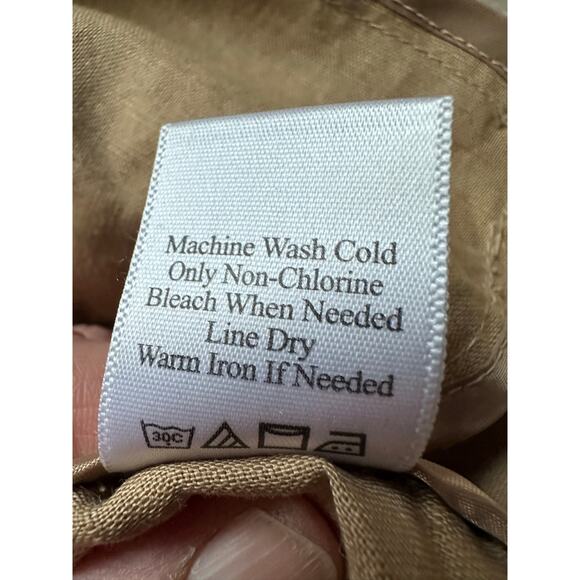 Coldwater Creek Gold Metallic Belted Jacket Size Large - Picture 6 of 8